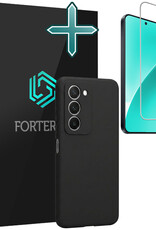 Forterra Forterra Xiaomi 15 Hoesje Siliconen Met Screenprotector - Zwart
