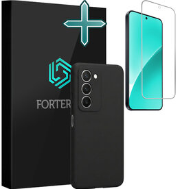 Forterra Forterra Xiaomi 15 Hoesje Siliconen Met Screenprotector - Zwart