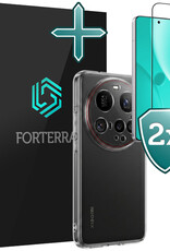 Forterra Forterra Xiaomi 15 Ultra Hoesje Siliconen Met 2x Screenprotector - Transparant