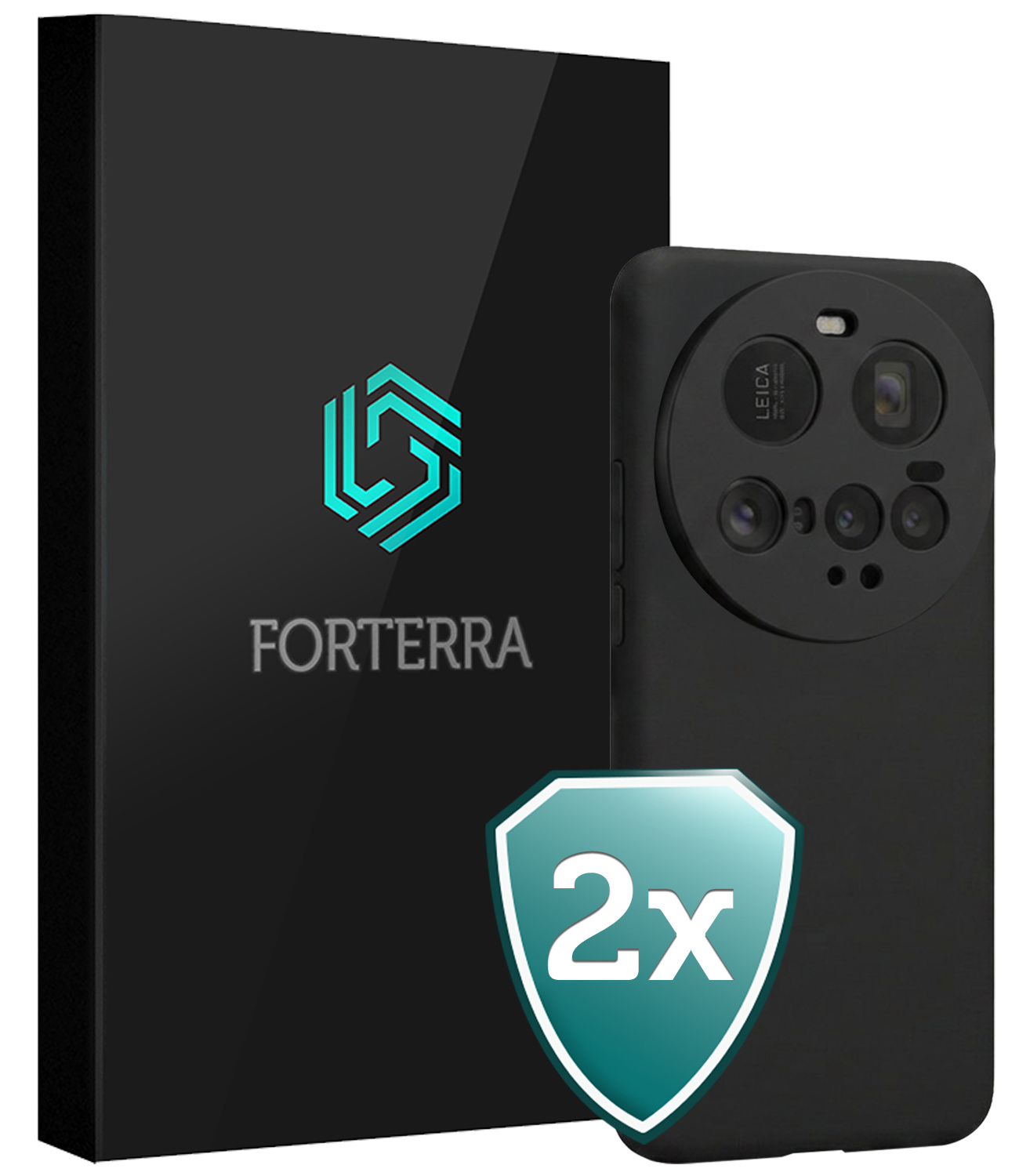 Forterra Forterra Xiaomi 15 Ultra Hoesje Siliconen - Zwart - 2 PACK