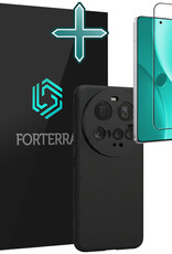Forterra Forterra Xiaomi 15 Ultra Hoesje Siliconen Met Screenprotector - Zwart
