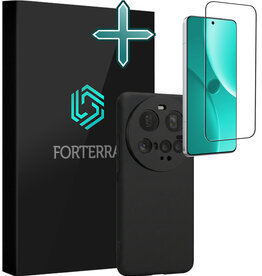 Forterra Forterra Xiaomi 15 Ultra Hoesje Siliconen Met Screenprotector - Zwart