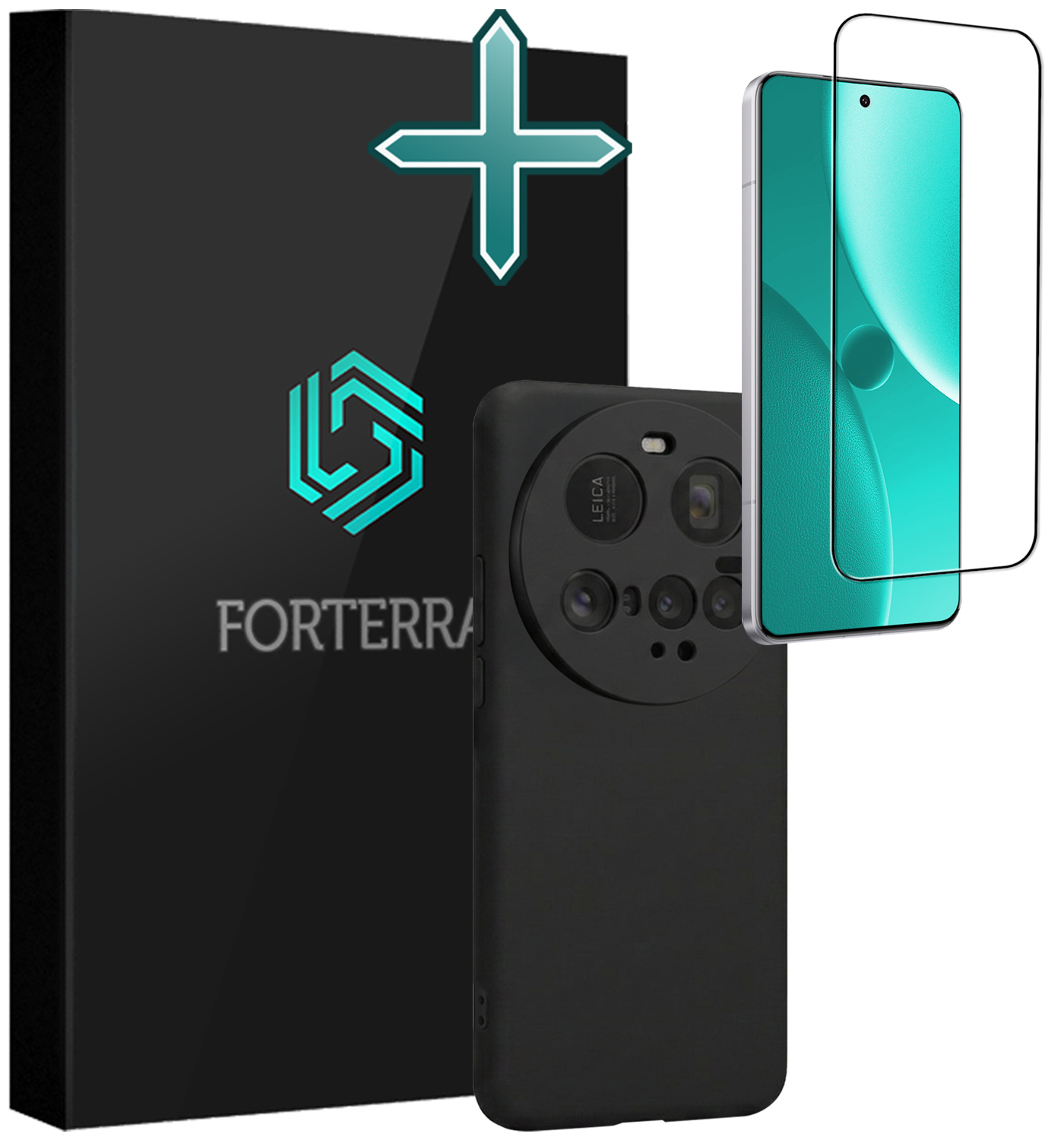 Forterra Forterra Xiaomi 15 Ultra Hoesje Siliconen Met Screenprotector - Zwart