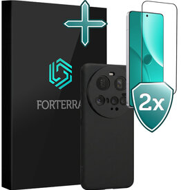 Forterra Forterra Xiaomi 15 Ultra Hoesje Siliconen Met 2x Screenprotector - Zwart