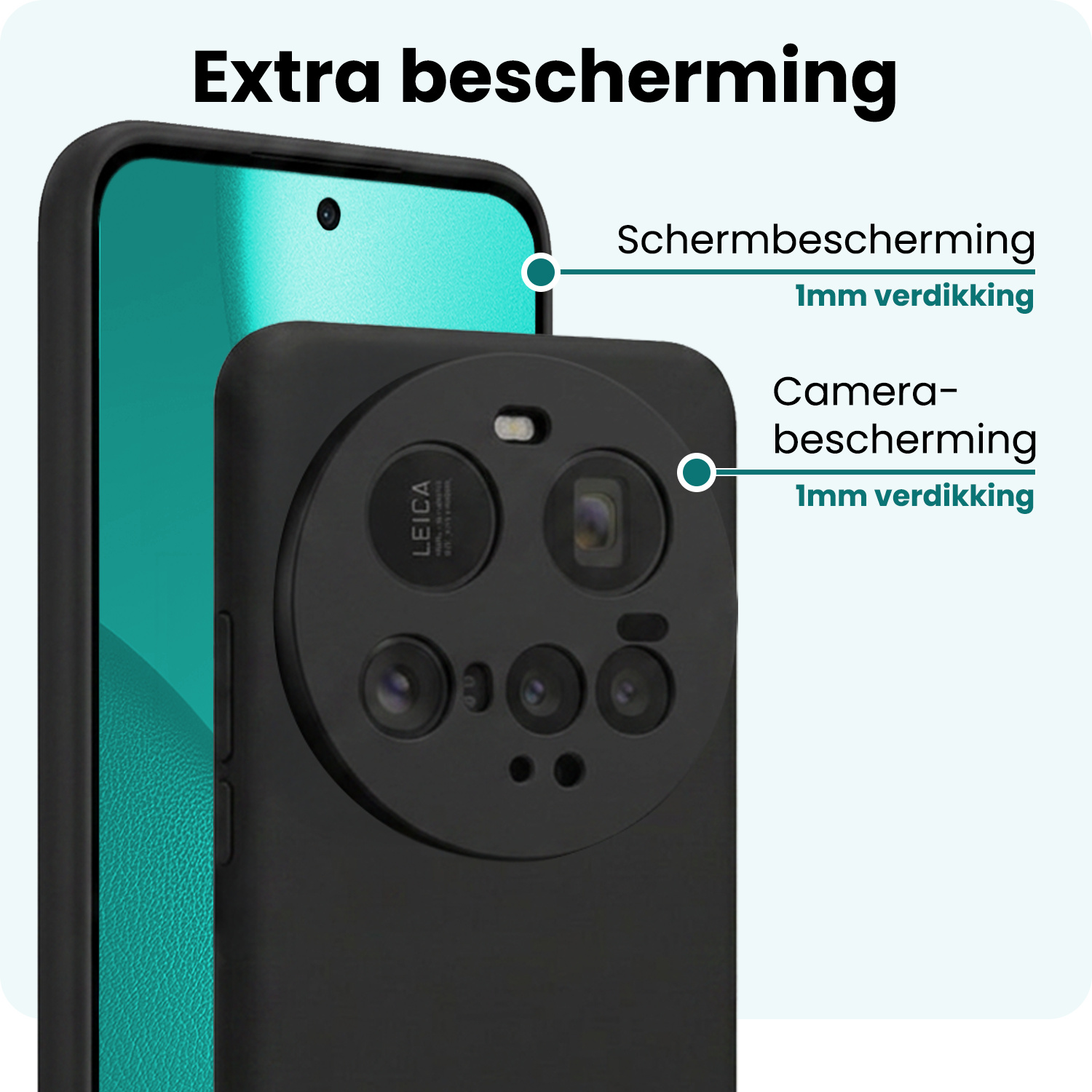 Forterra Forterra Xiaomi 15 Ultra Hoesje Siliconen Met 2x Screenprotector - Zwart
