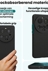 Forterra Forterra Xiaomi 15 Ultra Hoesje Siliconen Met 2x Screenprotector - Zwart