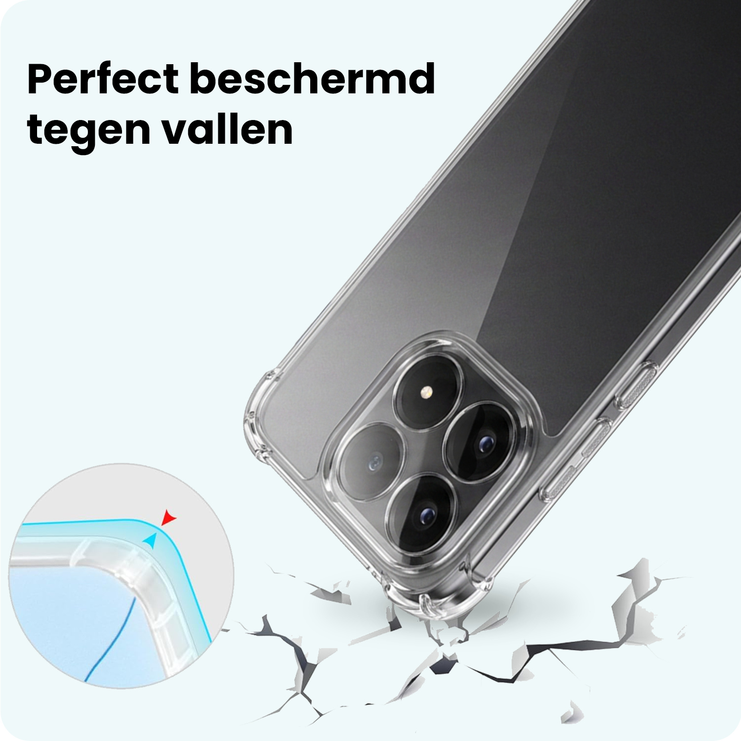 Forterra Forterra Xiaomi 15T Hoesje Shockproof - Transparant - 2 PACK