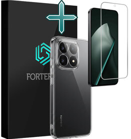 Forterra Forterra Xiaomi 15T Hoesje Siliconen Met Screenprotector - Transparant