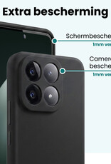Forterra Forterra Xiaomi 15T Hoesje Siliconen - Zwart - 2 PACK
