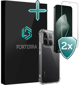 Forterra Forterra Xiaomi 15T Pro Hoesje Shockproof Met 2x Screenprotector