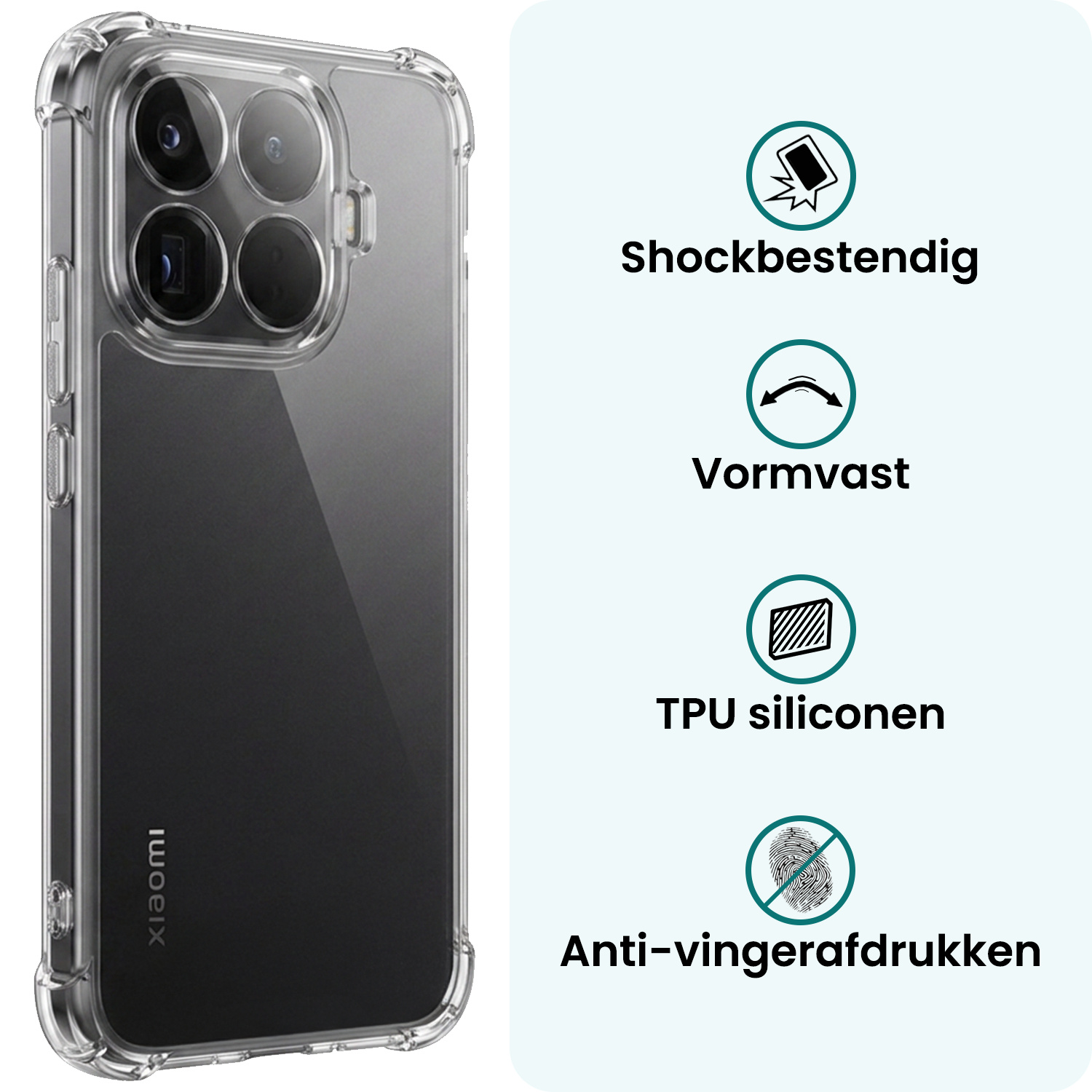 Forterra Forterra Xiaomi 15T Pro Hoesje Shockproof Met 2x Screenprotector