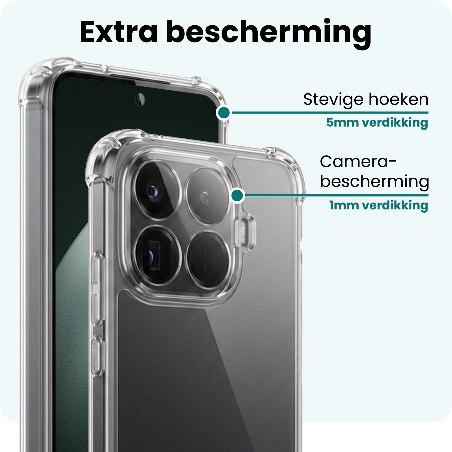Forterra Forterra Xiaomi 15T Pro Hoesje Shockproof Met 2x Screenprotector