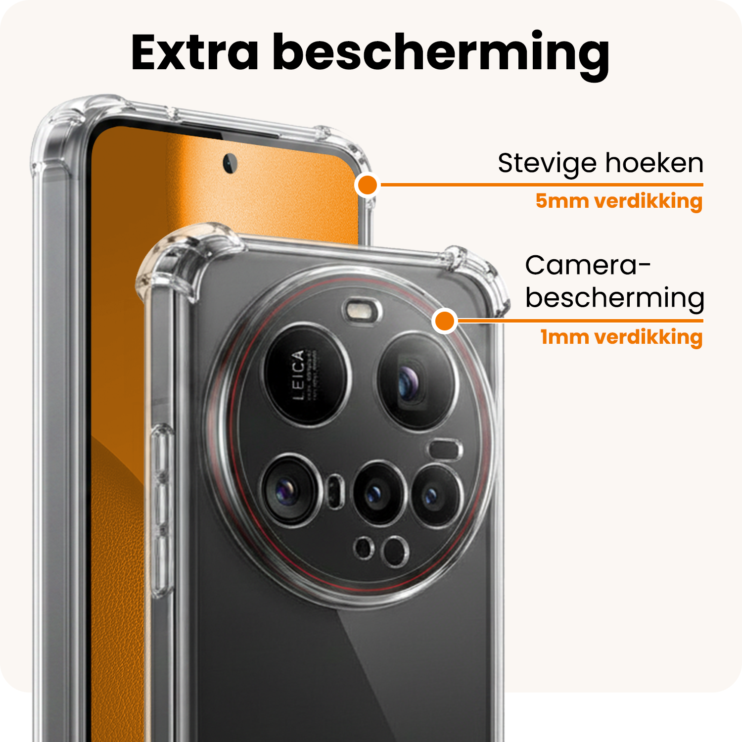 Nomfy Nomfy Xiaomi 15 Ultra Hoesje Shockproof - Transparant