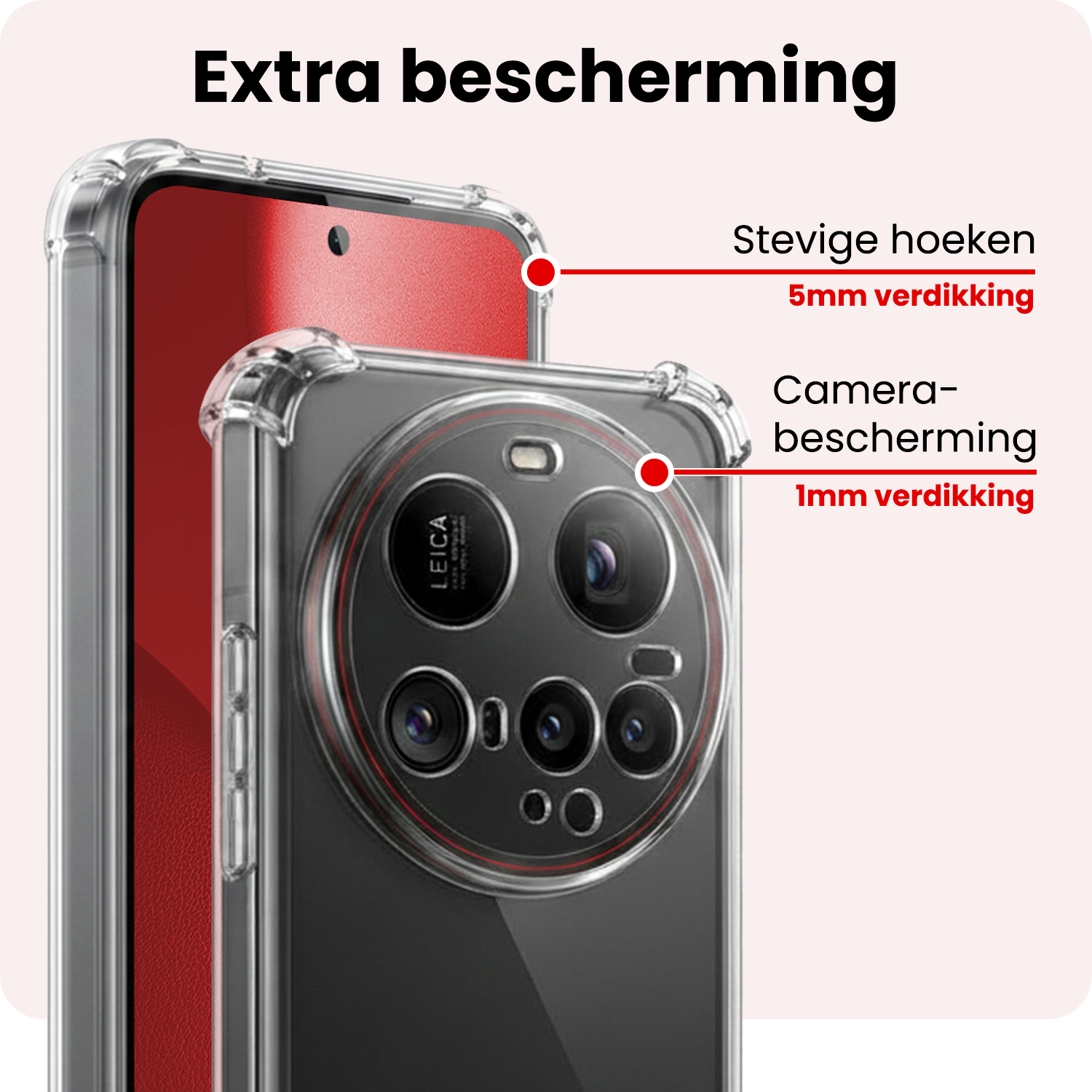 NoXx NoXx Xiaomi 15 Ultra Hoesje Shockproof - Transparant