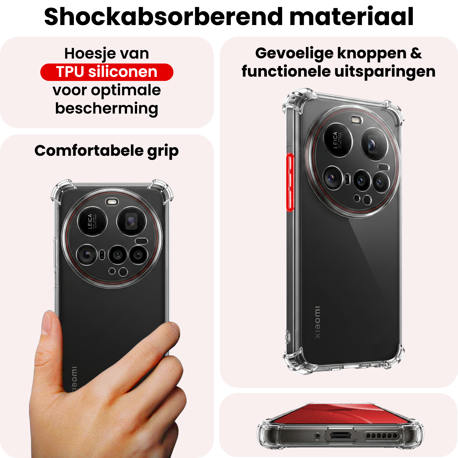 NoXx NoXx Xiaomi 15 Ultra Hoesje Shockproof - Transparant