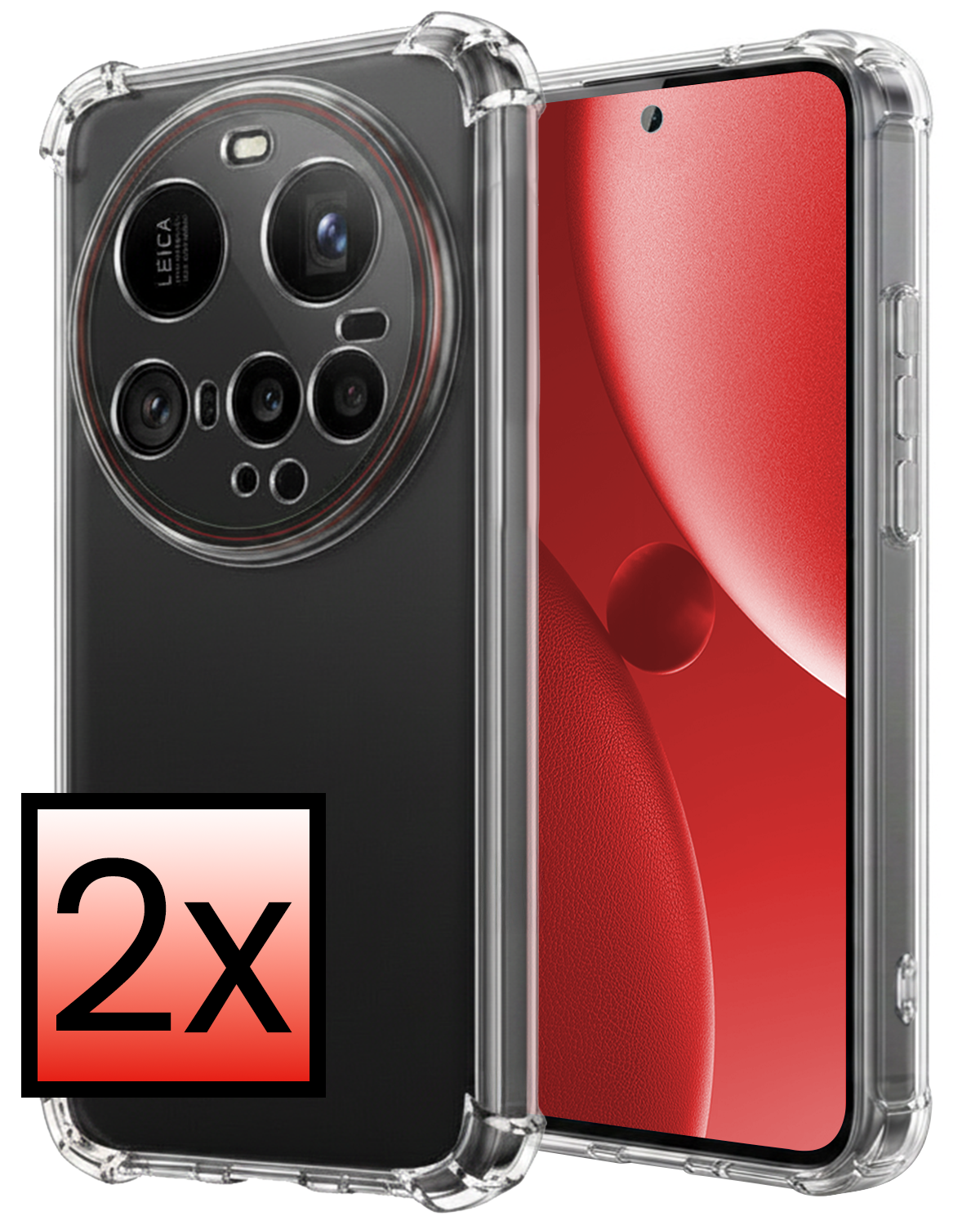 NoXx NoXx Xiaomi 15 Ultra Hoesje Shockproof - Transparant - 2 PACK