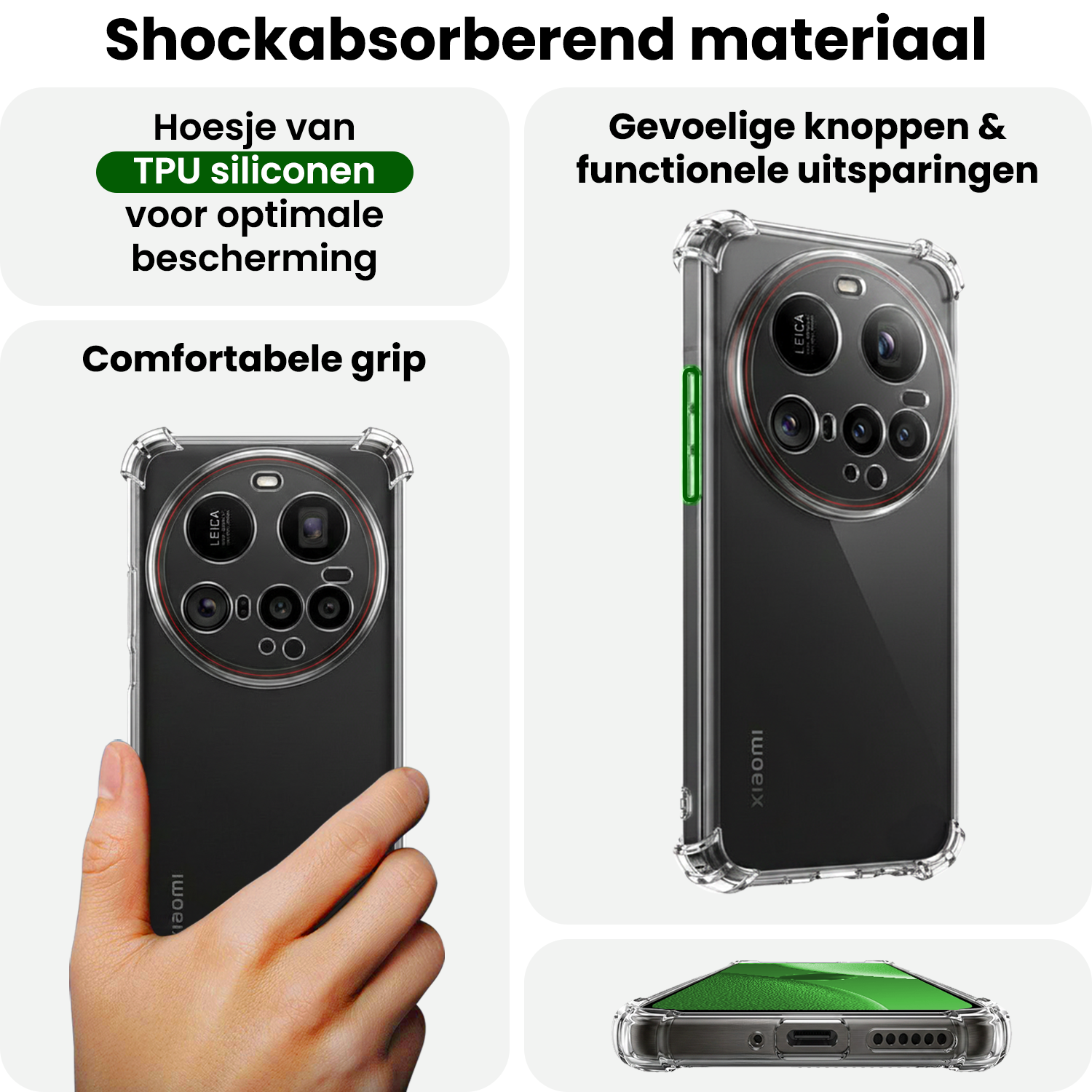 BASEY. BASEY. Xiaomi 15 Ultra Hoesje Shockproof Met 2x Screenprotector