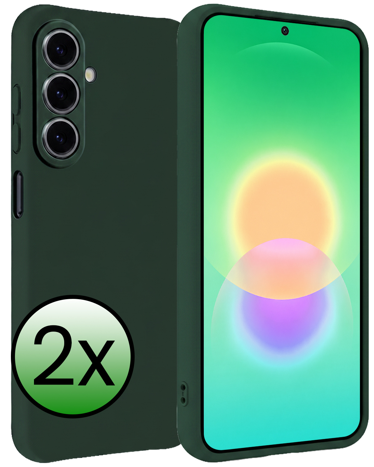 BASEY. BASEY. Samsung Galaxy A27 Hoesje Siliconen - Donkergroen - 2 PACK