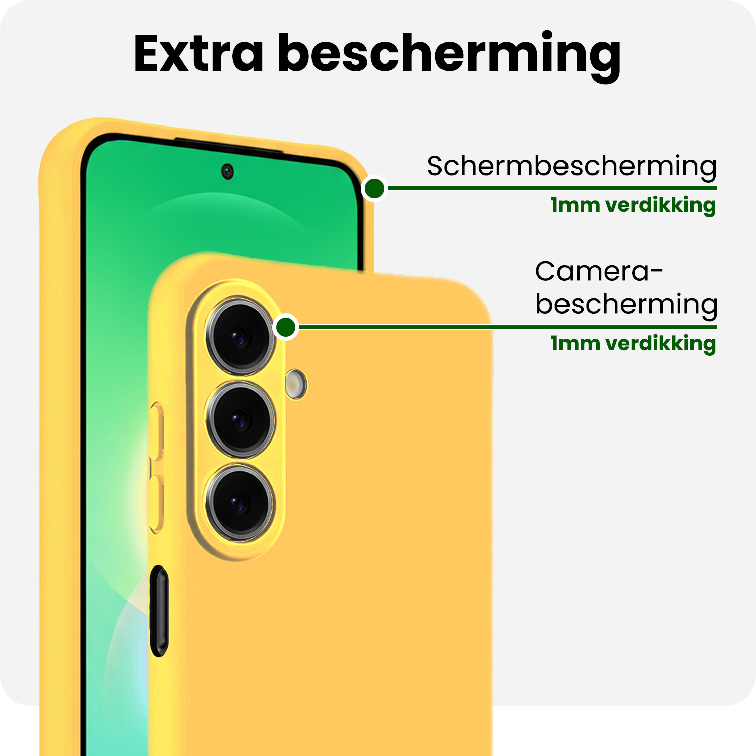 BASEY. BASEY. Samsung Galaxy A27 Hoesje Siliconen - Geel - 2 PACK