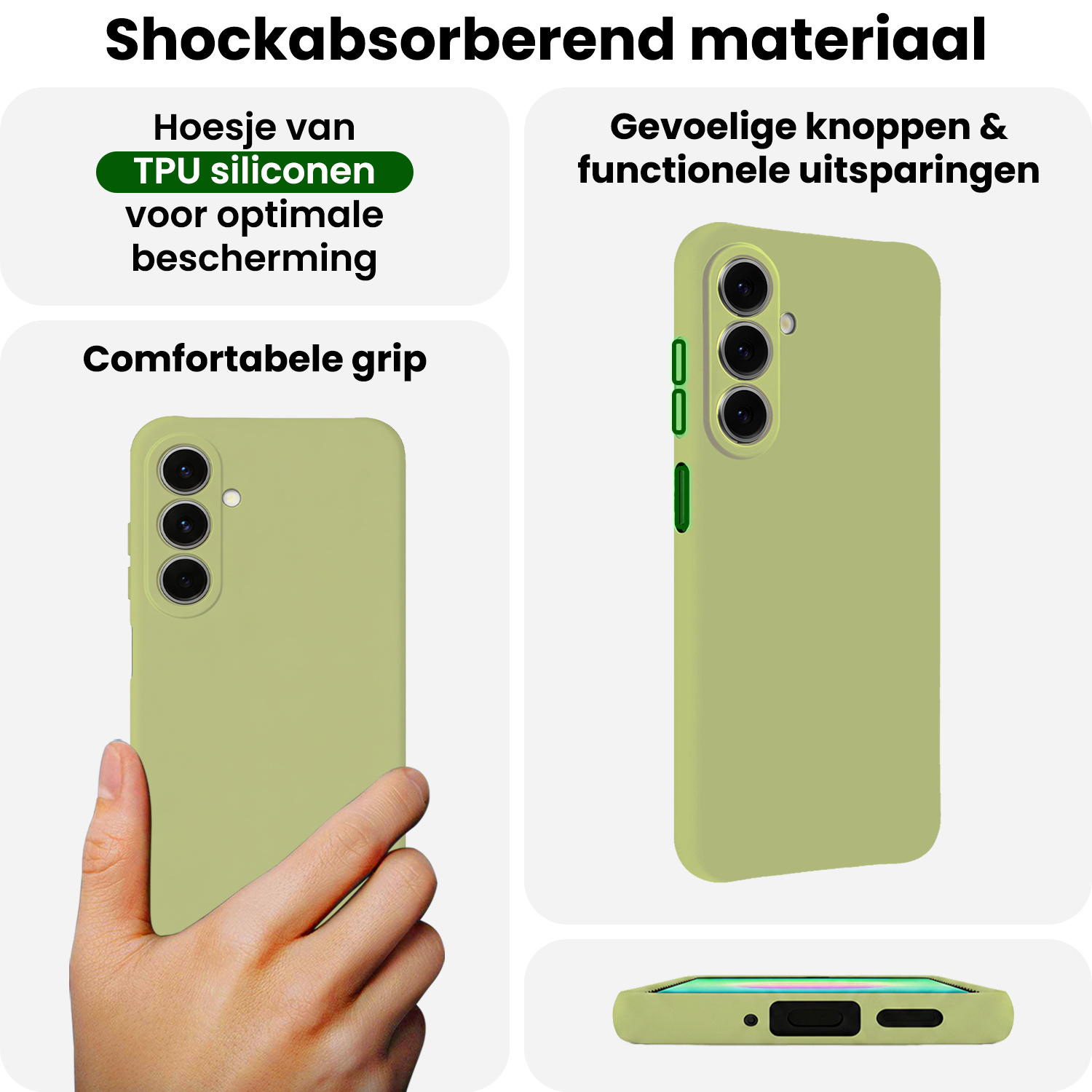 BASEY. BASEY. Samsung Galaxy A27 Hoesje Siliconen - Groen - 2 PACK