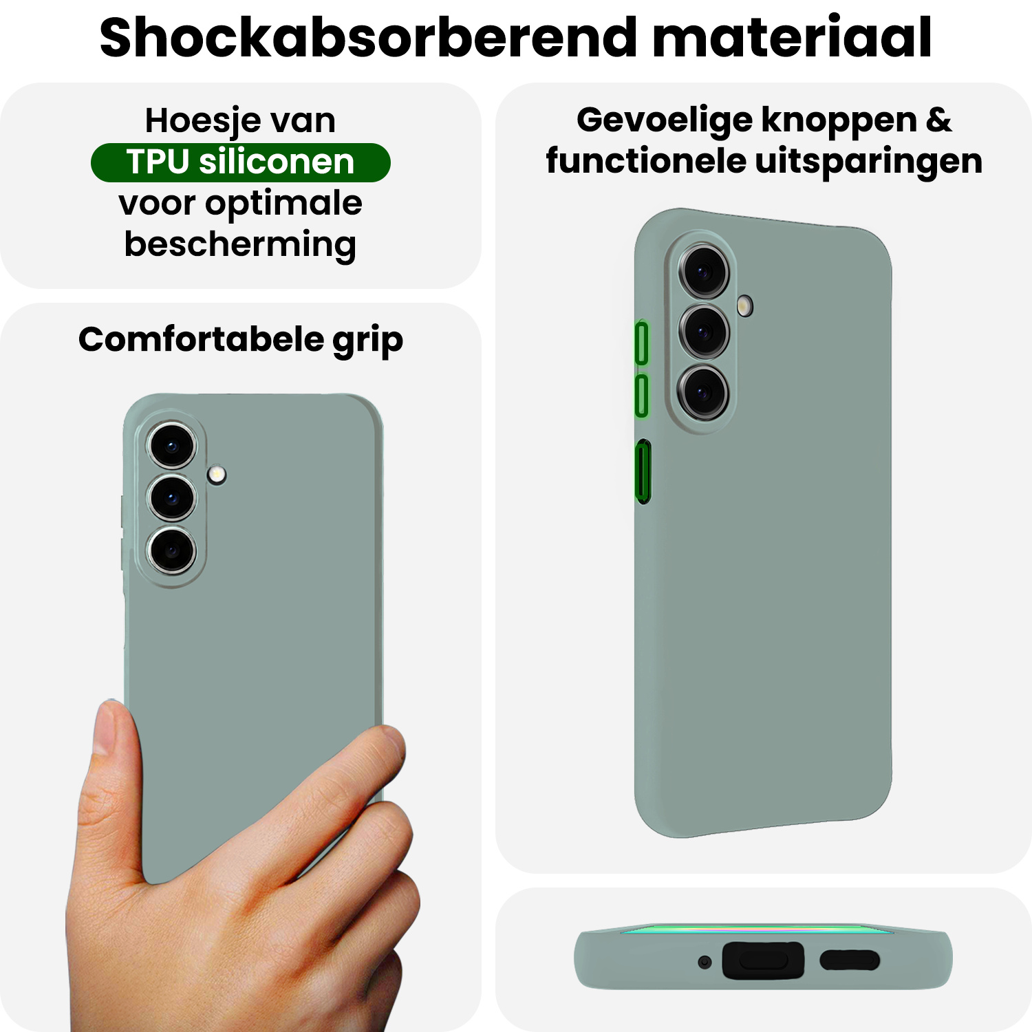 BASEY. BASEY. Samsung Galaxy A27 Hoesje Siliconen - Lichtblauw - 2 PACK