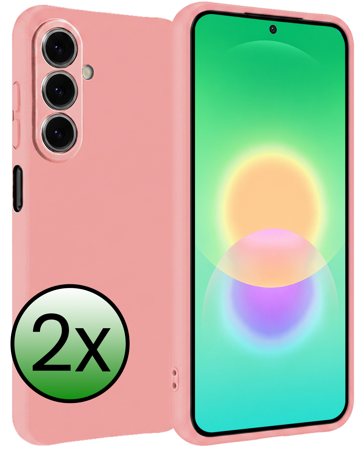 BASEY. BASEY. Samsung Galaxy A27 Hoesje Siliconen - Lichtroze - 2 PACK