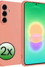 BASEY. BASEY. Samsung Galaxy A27 Hoesje Siliconen - Perzik - 2 PACK