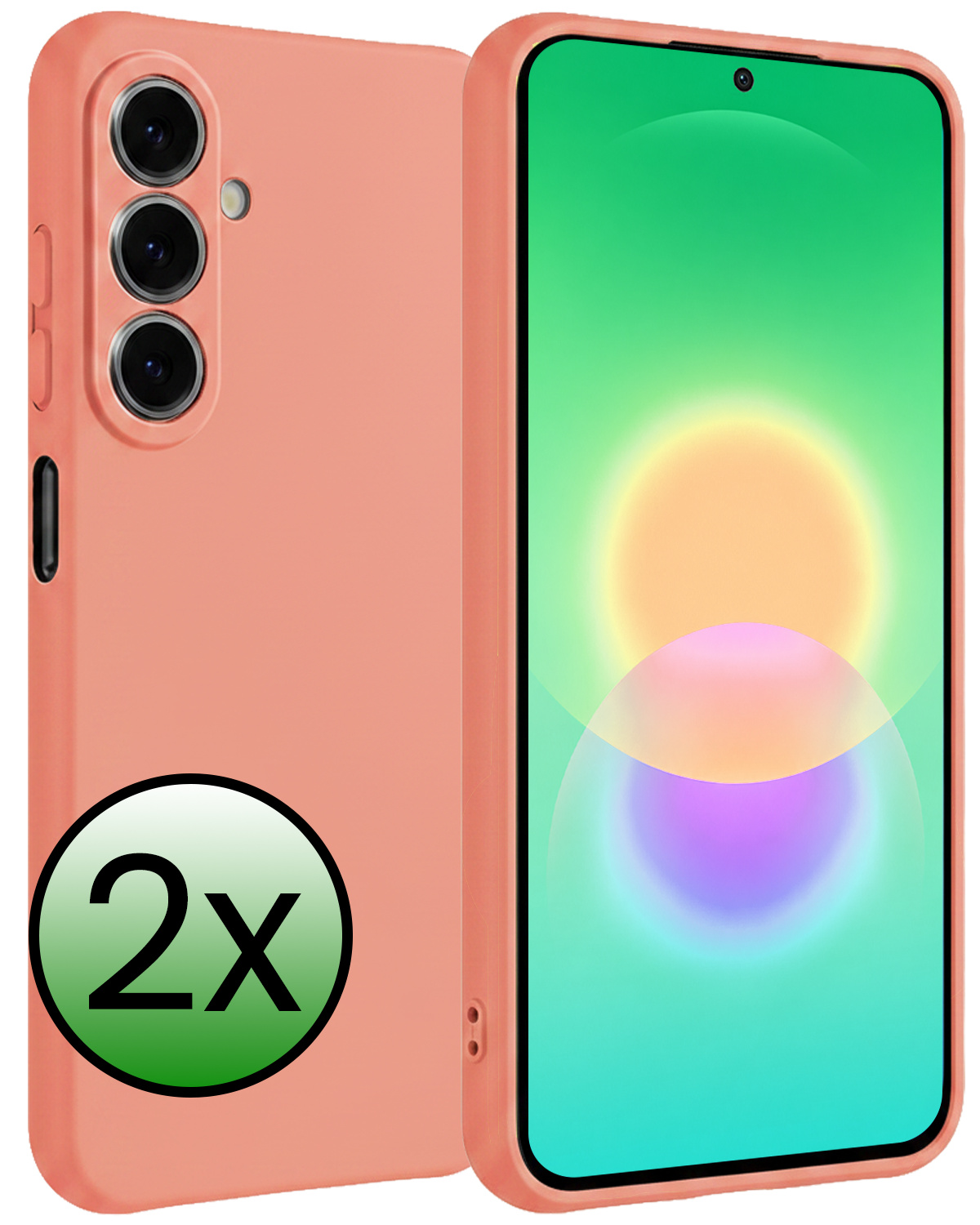 BASEY. BASEY. Samsung Galaxy A27 Hoesje Siliconen - Perzik - 2 PACK