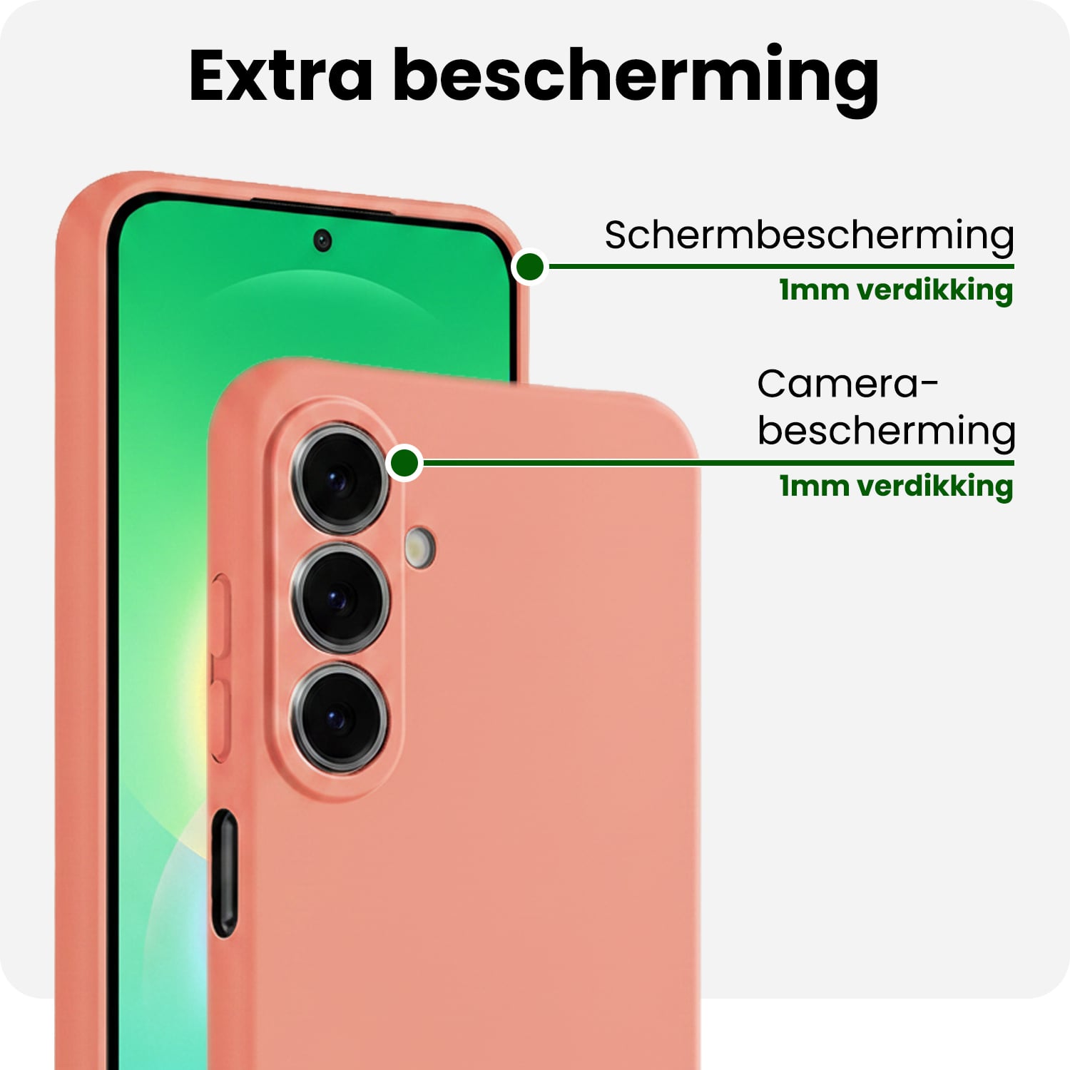 BASEY. BASEY. Samsung Galaxy A27 Hoesje Siliconen - Perzik - 2 PACK