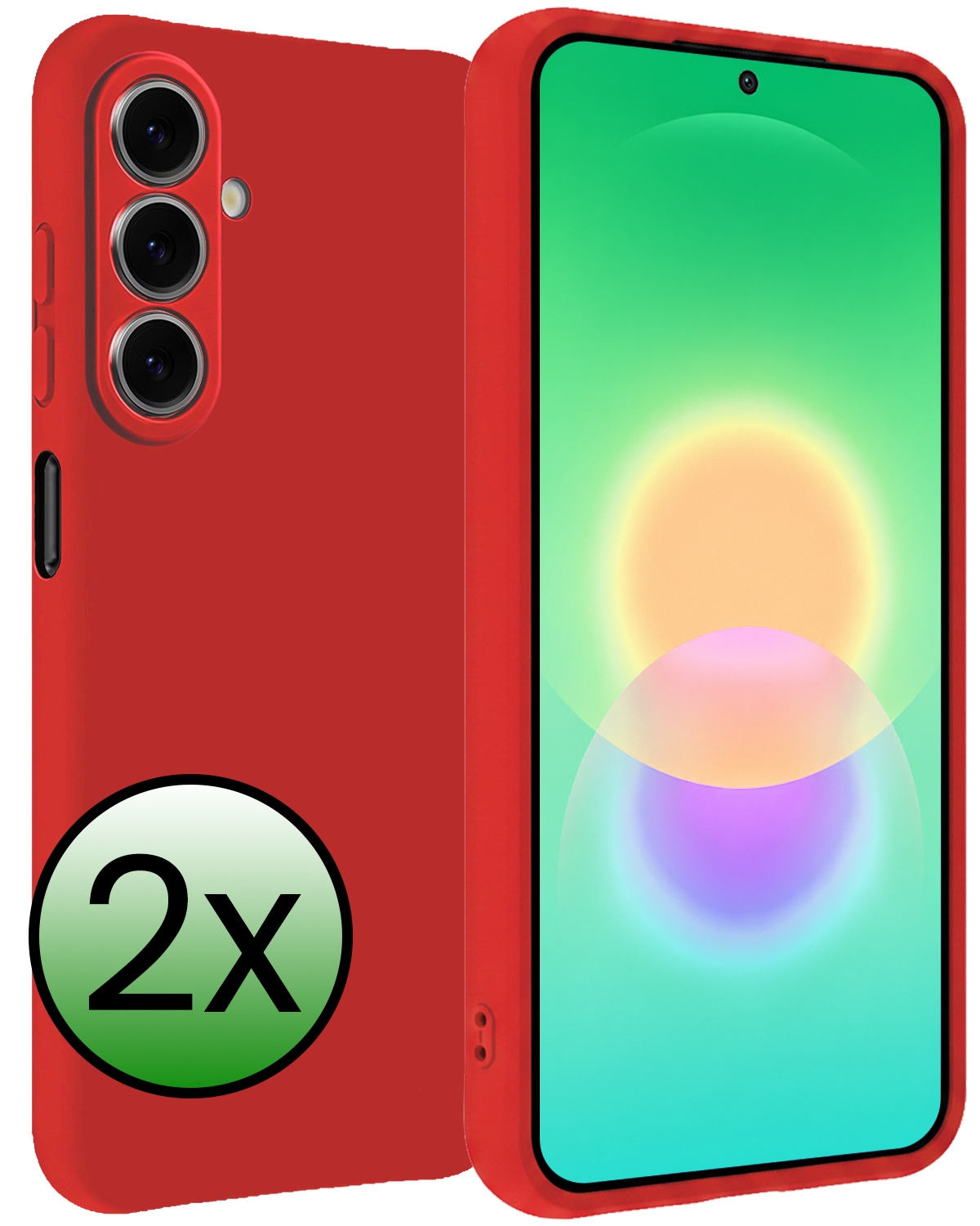 BASEY. BASEY. Samsung Galaxy A27 Hoesje Siliconen - Rood - 2 PACK