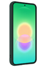 BASEY. BASEY. Samsung Galaxy A27 Hoesje Siliconen Met Screenprotector - Donkergroen
