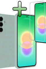 BASEY. BASEY. Samsung Galaxy A27 Hoesje Siliconen Met Screenprotector - Lichtblauw