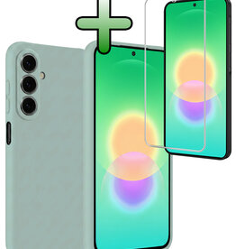 BASEY. BASEY. Samsung Galaxy A27 Hoesje Siliconen Met Screenprotector - Lichtblauw