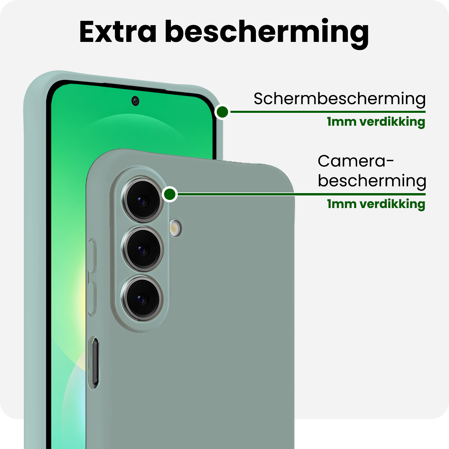 BASEY. BASEY. Samsung Galaxy A27 Hoesje Siliconen Met Screenprotector - Lichtblauw