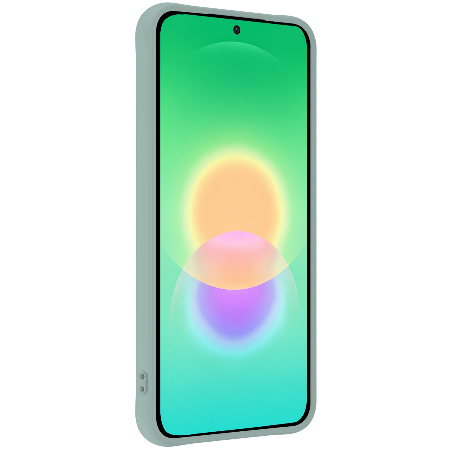 BASEY. BASEY. Samsung Galaxy A27 Hoesje Siliconen Met Screenprotector - Lichtblauw