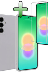 BASEY. BASEY. Samsung Galaxy A27 Hoesje Siliconen Met Screenprotector - Lila