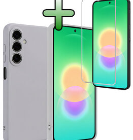 BASEY. BASEY. Samsung Galaxy A27 Hoesje Siliconen Met Screenprotector - Lila