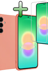 BASEY. BASEY. Samsung Galaxy A27 Hoesje Siliconen Met Screenprotector - Perzik