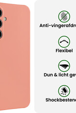 BASEY. BASEY. Samsung Galaxy A27 Hoesje Siliconen Met Screenprotector - Perzik