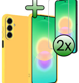 BASEY. BASEY. Samsung Galaxy A27 Hoesje Siliconen Met 2x Screenprotector - Geel