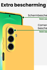 BASEY. BASEY. Samsung Galaxy A27 Hoesje Siliconen Met 2x Screenprotector - Geel