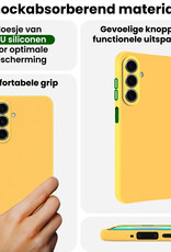 BASEY. BASEY. Samsung Galaxy A27 Hoesje Siliconen Met 2x Screenprotector - Geel