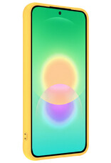 BASEY. BASEY. Samsung Galaxy A27 Hoesje Siliconen Met 2x Screenprotector - Geel