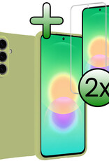 BASEY. BASEY. Samsung Galaxy A27 Hoesje Siliconen Met 2x Screenprotector - Groen