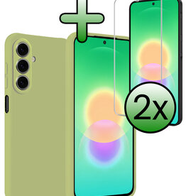 BASEY. BASEY. Samsung Galaxy A27 Hoesje Siliconen Met 2x Screenprotector - Groen