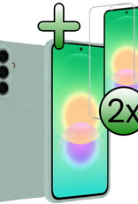BASEY. BASEY. Samsung Galaxy A27 Hoesje Siliconen Met 2x Screenprotector - Lichtblauw