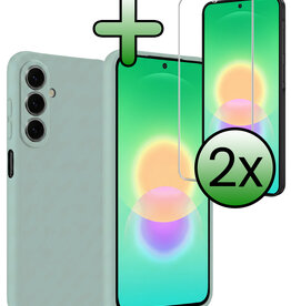 BASEY. BASEY. Samsung Galaxy A27 Hoesje Siliconen Met 2x Screenprotector - Lichtblauw