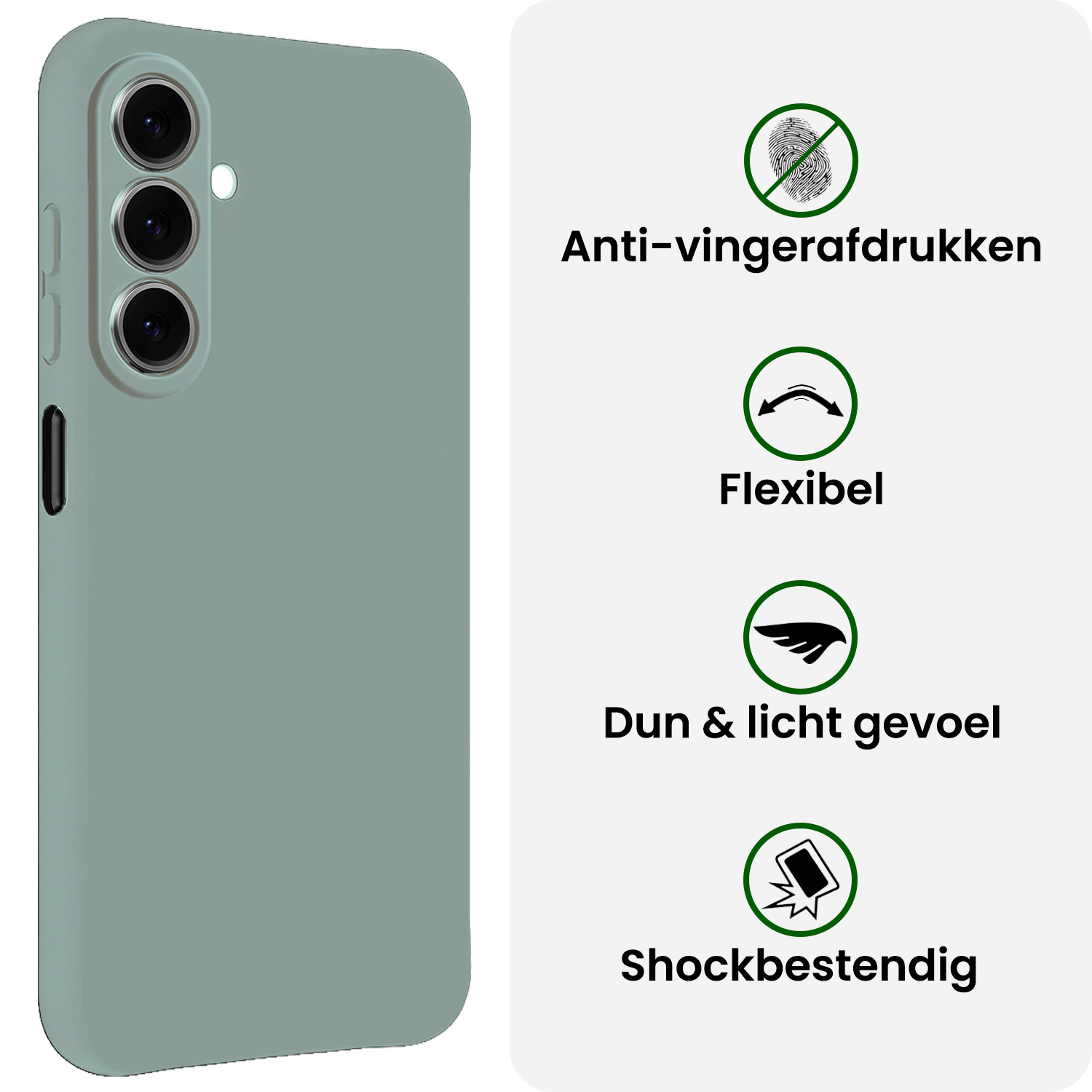 BASEY. BASEY. Samsung Galaxy A27 Hoesje Siliconen Met 2x Screenprotector - Lichtblauw