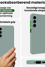 BASEY. BASEY. Samsung Galaxy A27 Hoesje Siliconen Met 2x Screenprotector - Lichtblauw