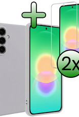 BASEY. BASEY. Samsung Galaxy A27 Hoesje Siliconen Met 2x Screenprotector - Lila